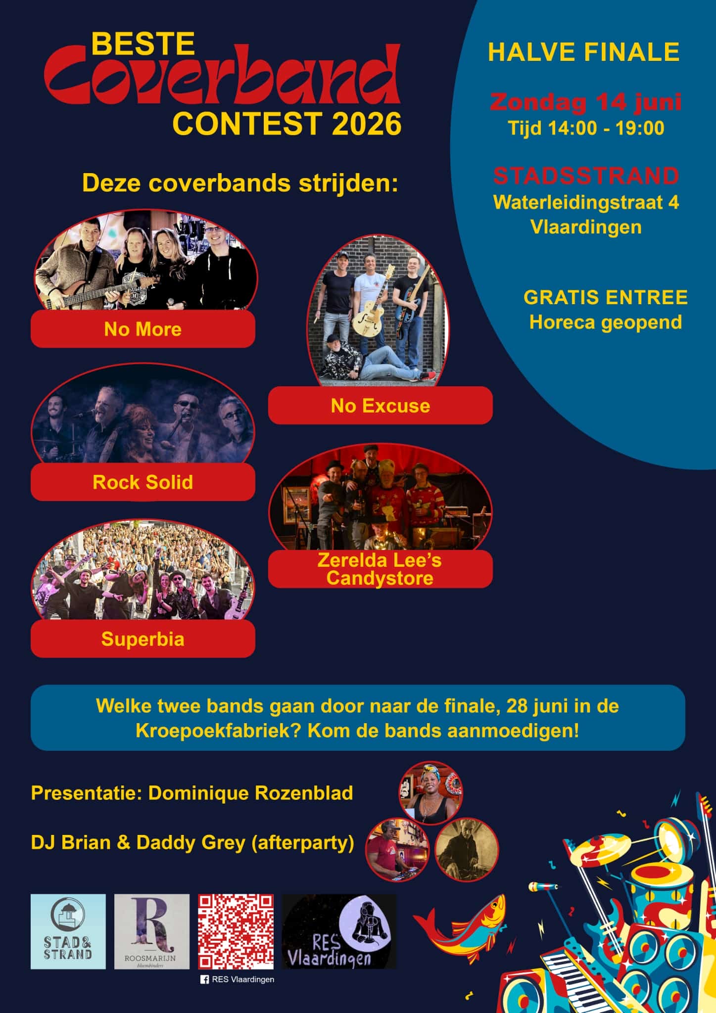 Beste Coverbandcontest 2026 halve Finale @ Stadsstrand