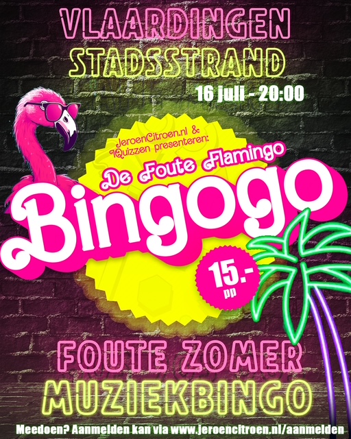 De Foute Flamingo Bingo! | Heerlijke zomerse en foute muziek bingo!